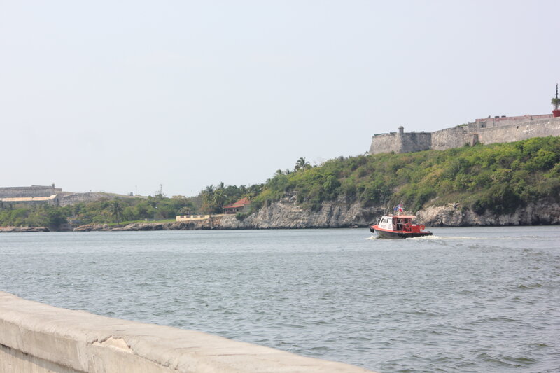 Red and White Boat — Gray