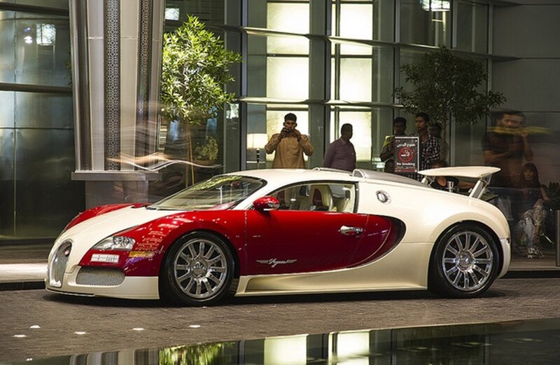 Red and White Bugatti Veyron — Dramatic