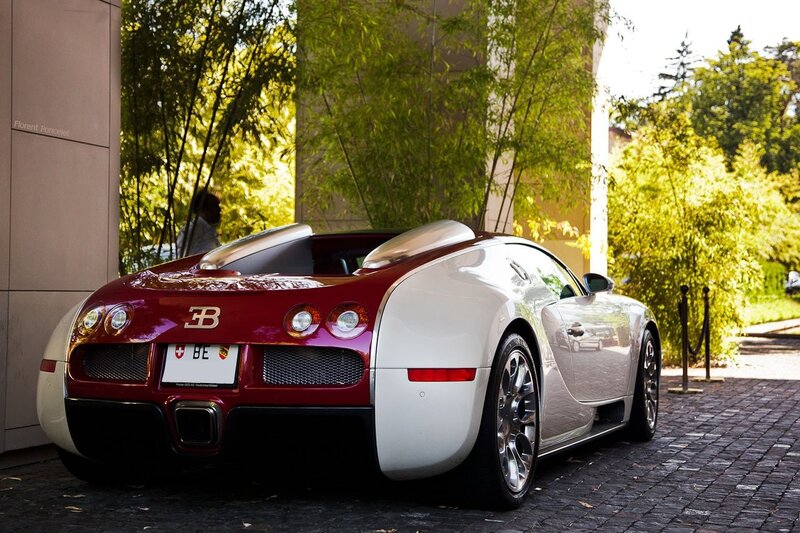 Red and White Bugatti Veyron — Serene