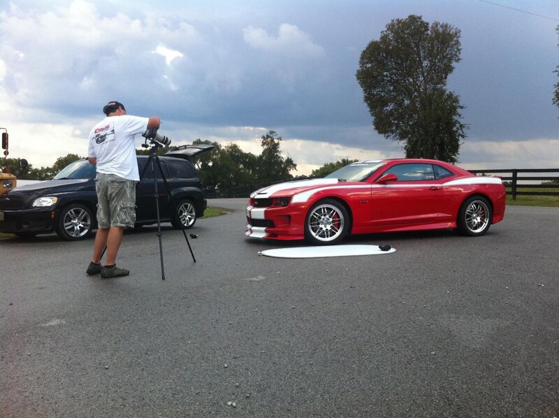 Red and White Camaro
