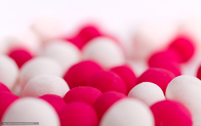 Red and white candy balls
