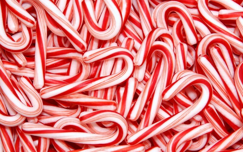 red and white candy canes