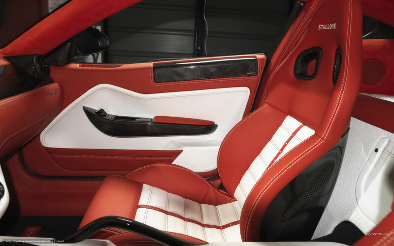 red and white car interior