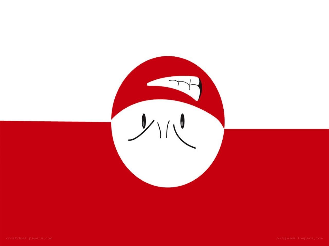 red and white cartoon character