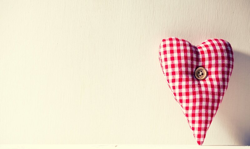 Red and White Checkered Heart