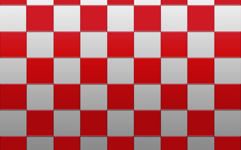 red and white checkered pattern