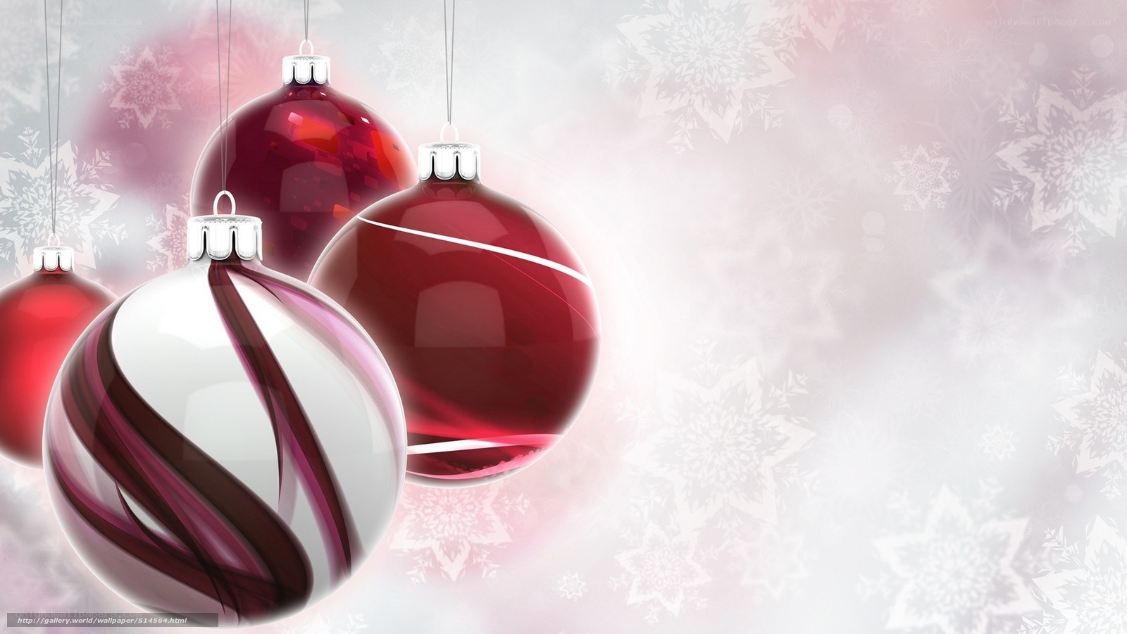 Red and white Christmas ornaments