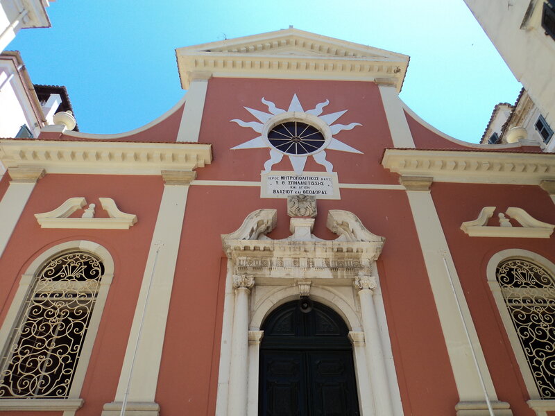 Red and White Church Facade