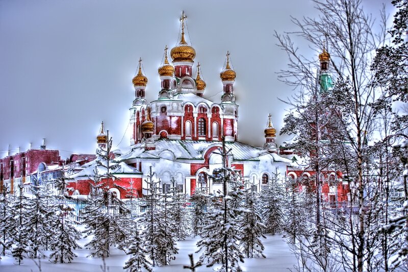 Red and White Church — Serene