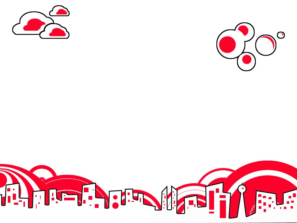 red and white cityscape design