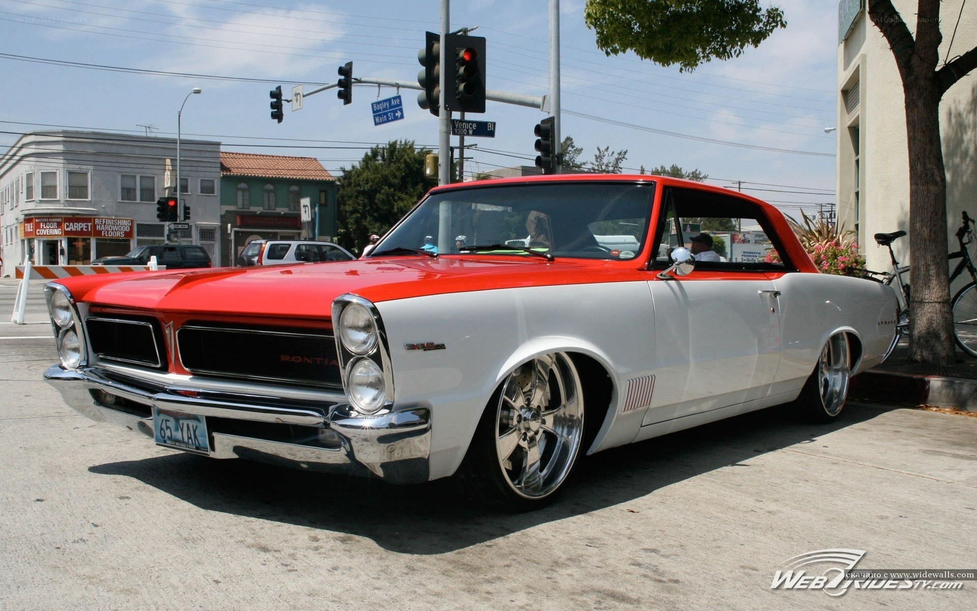 red and white classic car