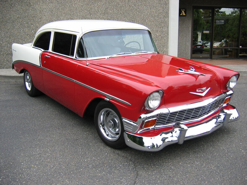 Red and White Classic Car — Calm