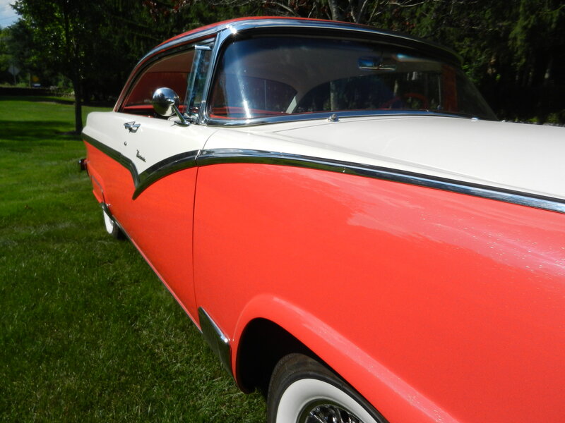 Red and White Classic Car — Serene, Afternoon