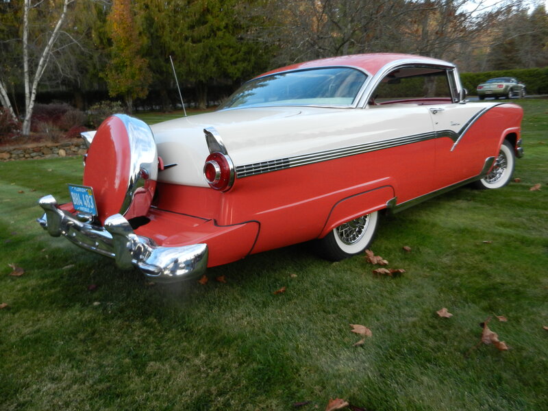 Red and White Classic Car — Serene, Autumn