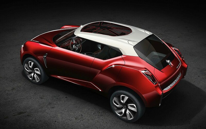 Red and White Concept Car — Dramatic, 3d Render