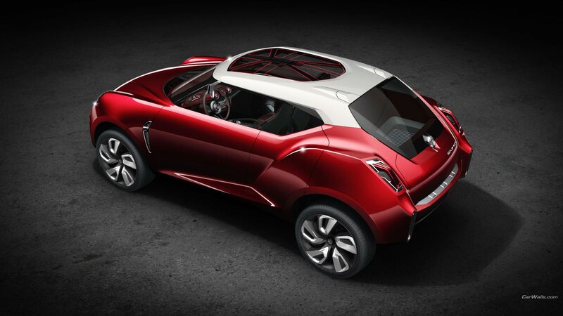 Red and White Concept Car — Dramatic, 3d Render, Wheel