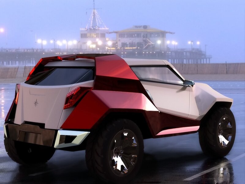 Red and White Concept Car — Dramatic