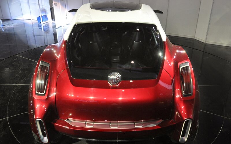 Red and White Concept Car — Modern, Photograph