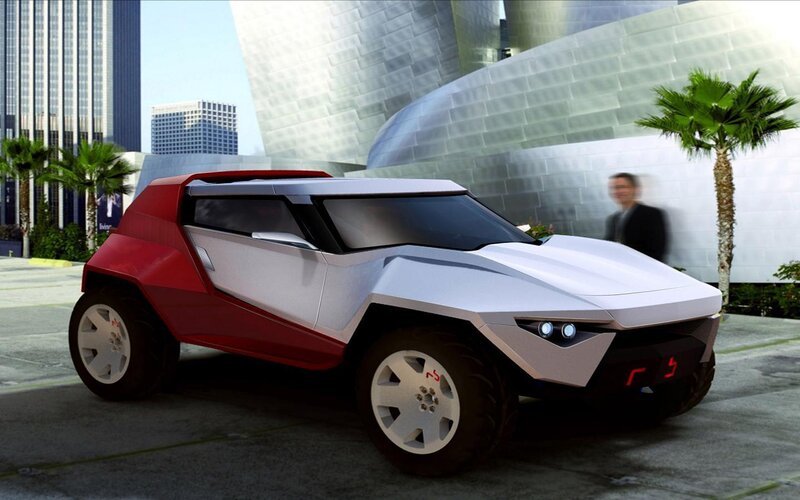Red and White Concept Car — Modern