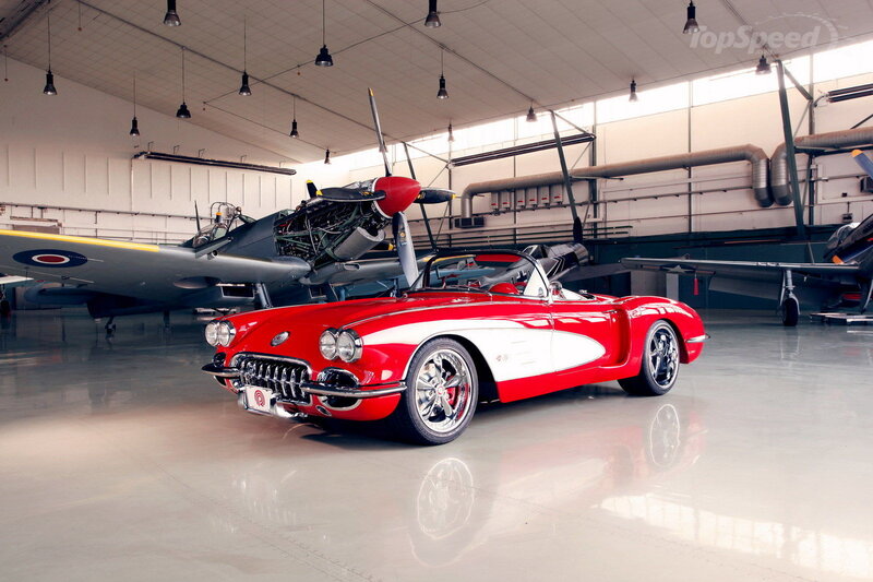 Red and White Corvette