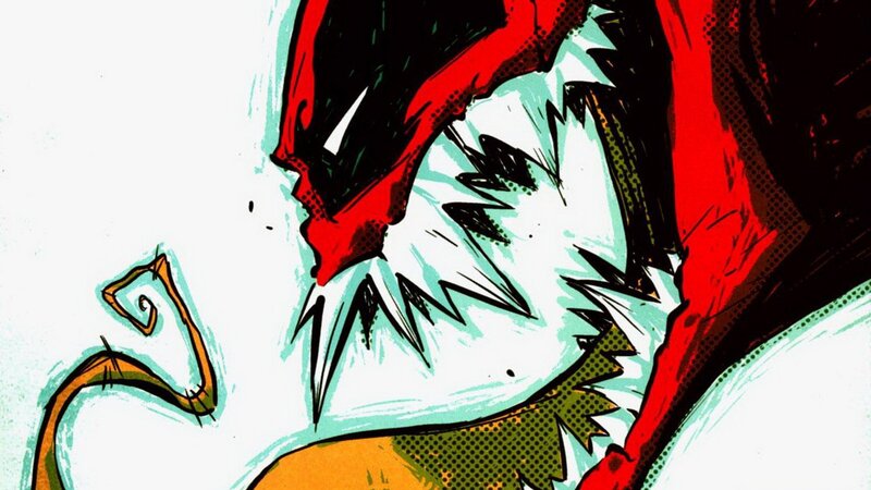 Red and White Creature — Dramatic, Manga
