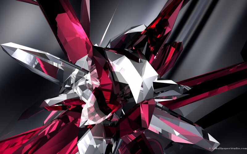 Red and White Crystal Shards