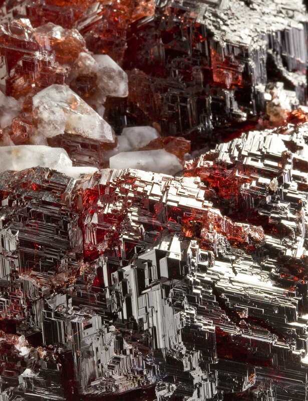 Red and White Crystals — Dramatic, Photograph