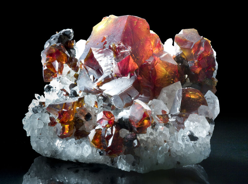 Red and White Crystals — Dramatic