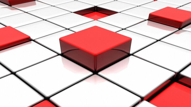 Red and White Cubes — Geometric