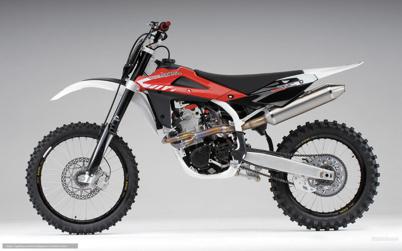 red and white dirt bike