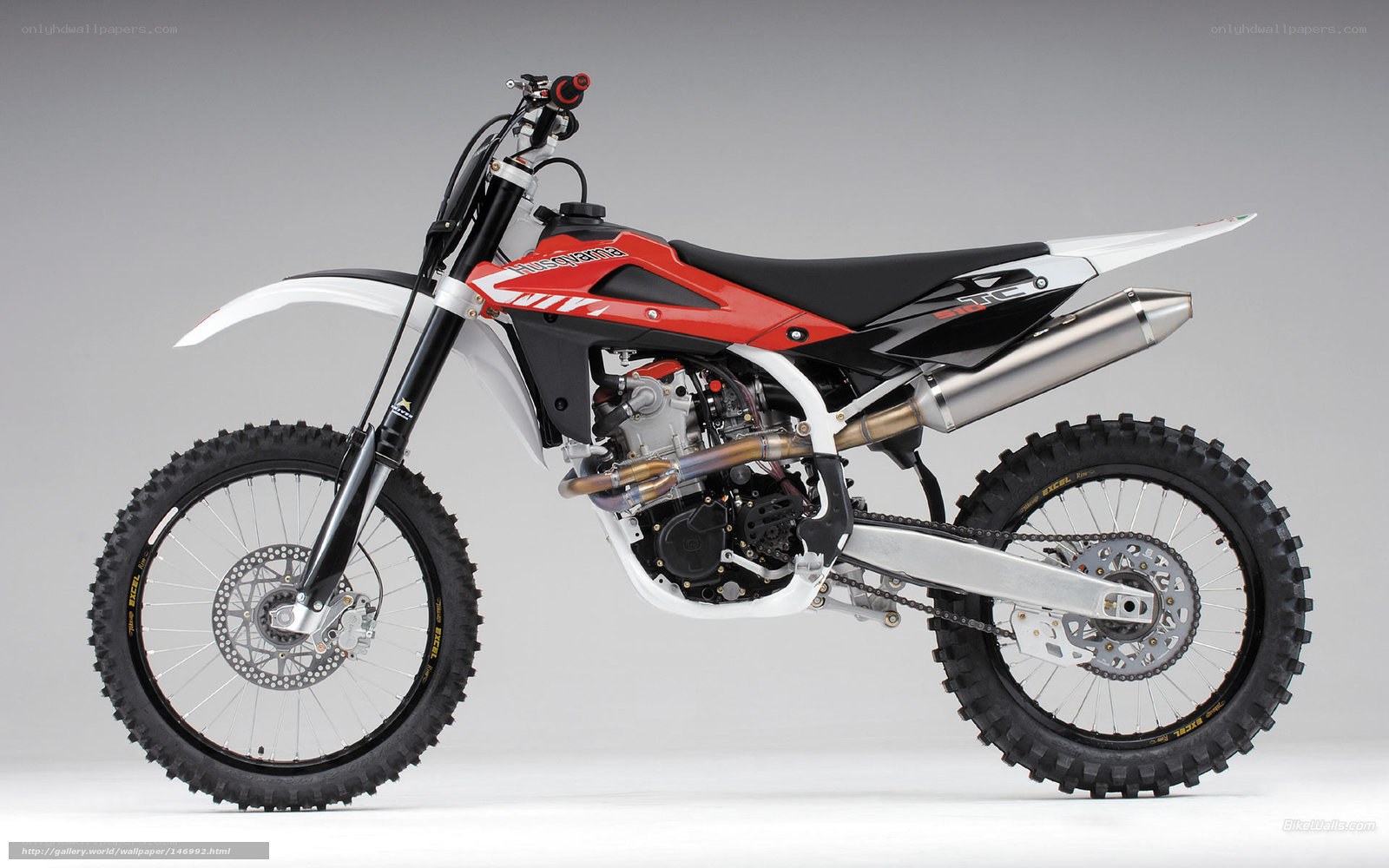 red and white dirt bike