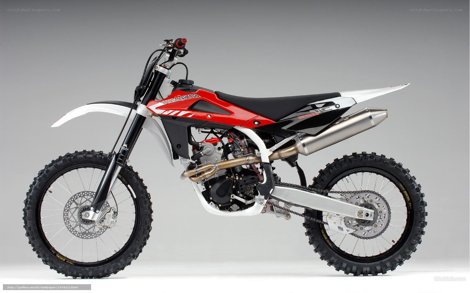 red and white dirt bike