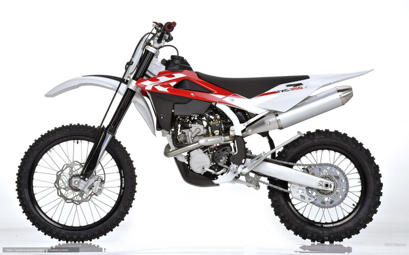 red and white dirt bike