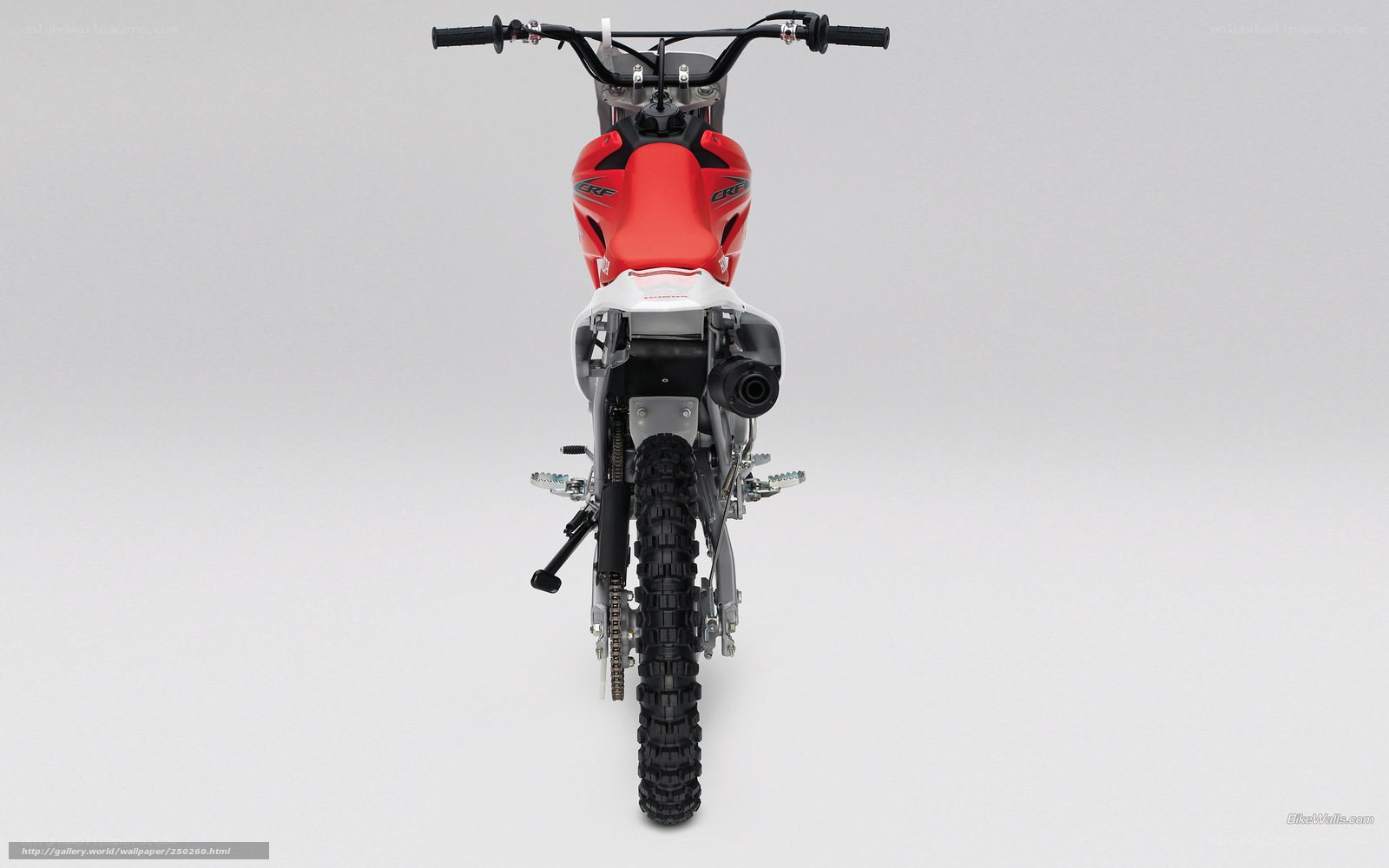 red and white dirt bike