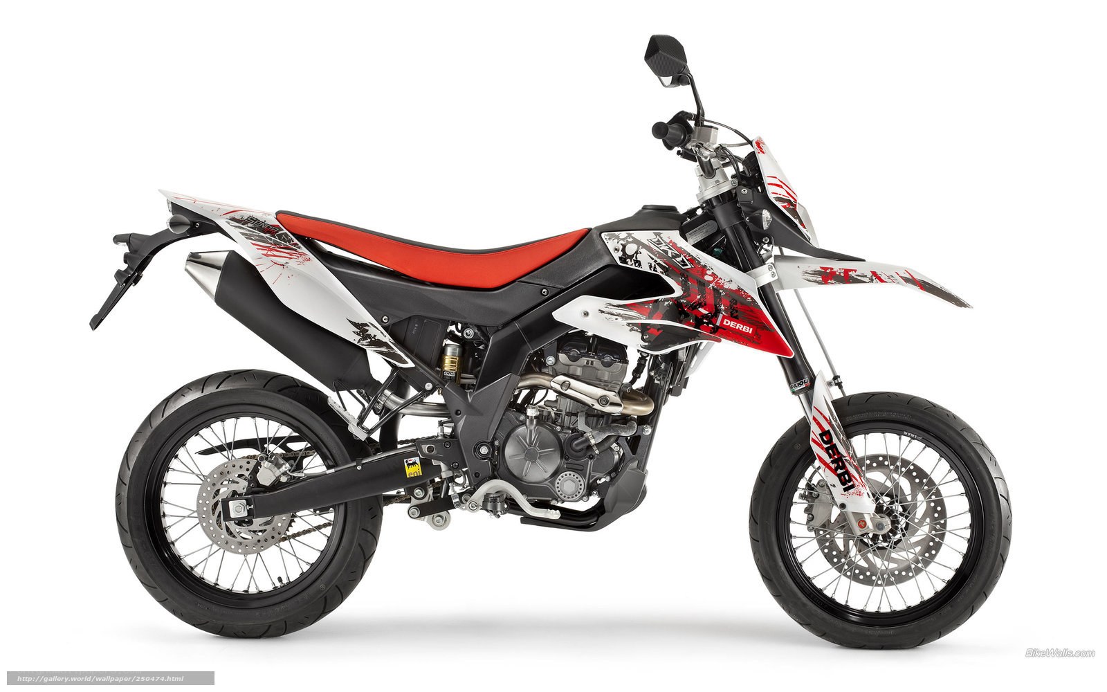 red and white dirt bike