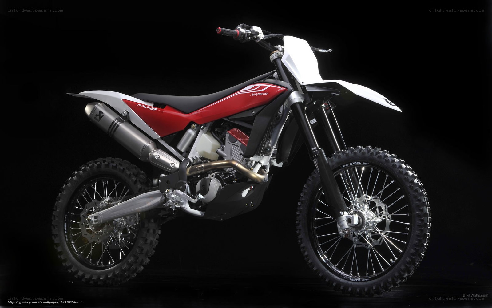 red and white dirt bike