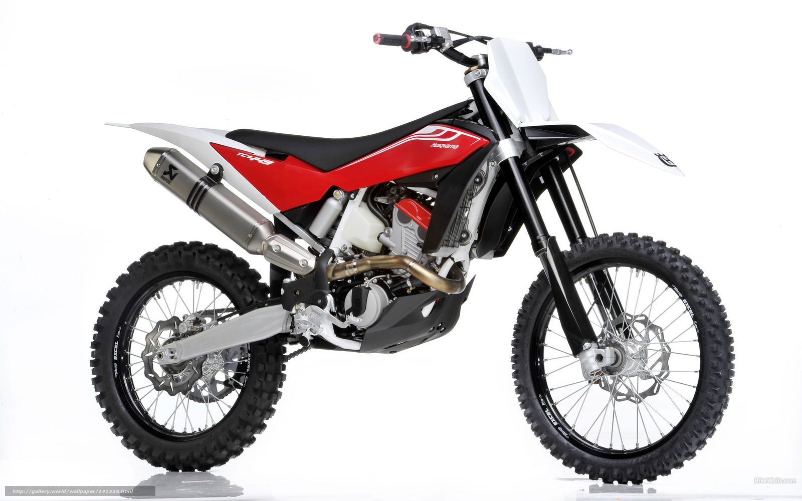 red and white dirt bike