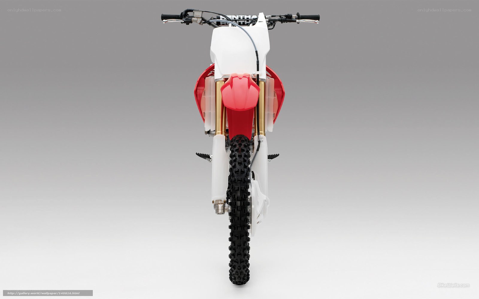 red and white dirt bike