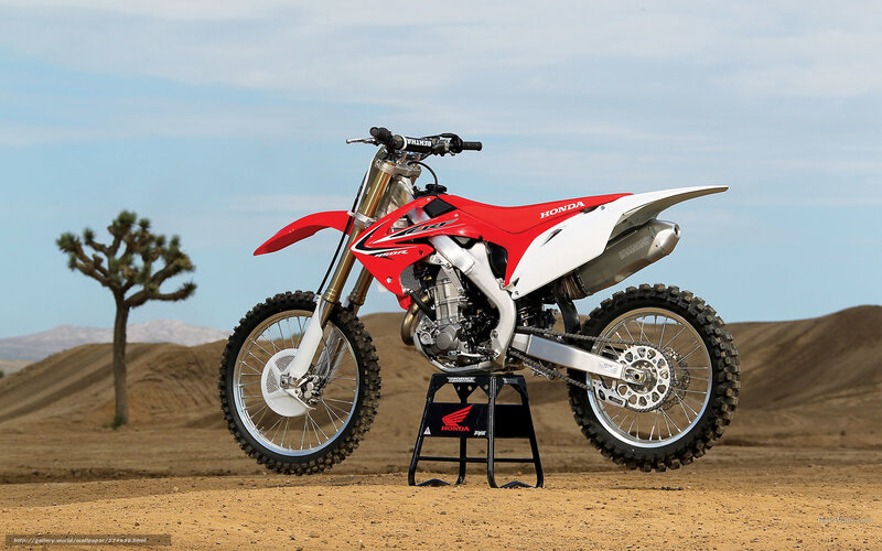 Red and White Dirt Bike — Arid