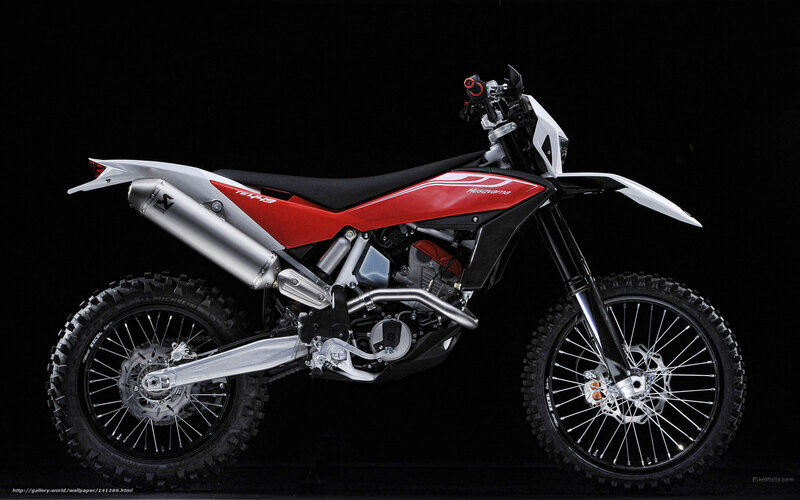 Red and White Dirt Bike — Black, Dramatic