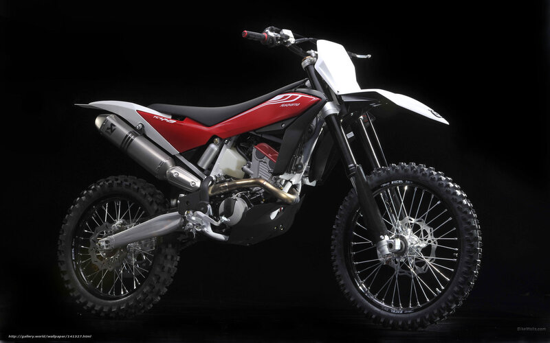 Red and White Dirt Bike — Black