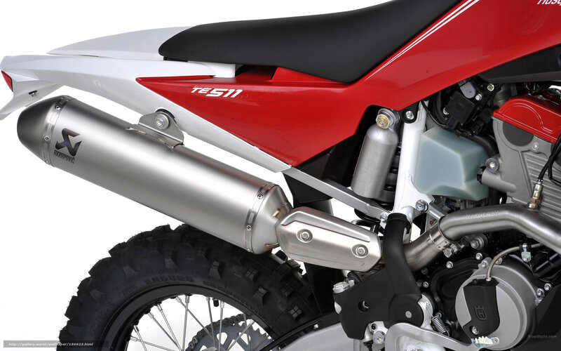 Red and White Dirt Bike — Neutral, Photograph, Exhaust Pipe
