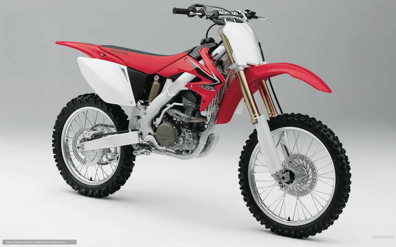 Red and White Dirt Bike — Neutral, Photograph, Handlebars, Engine