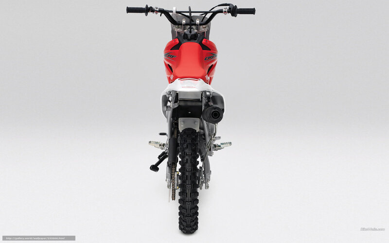 Red and White Dirt Bike — Neutral, Photograph, Handlebars, Exhaust, Tire