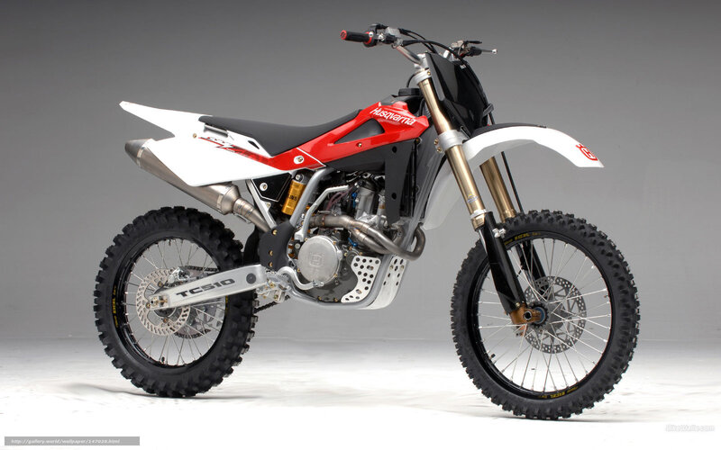 Red and White Dirt Bike — Neutral, Photograph, Motorcycle, Engine, Front Wheel