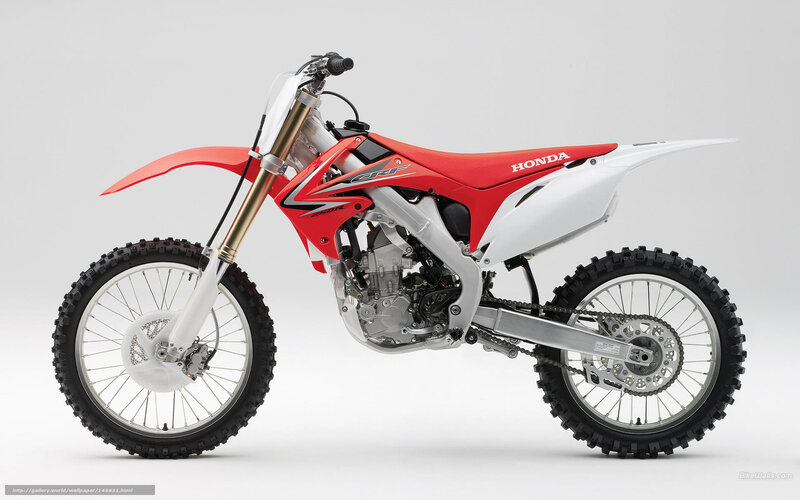 Red and White Dirt Bike — Neutral, Photograph, Motorcycle, Wheel, Engine