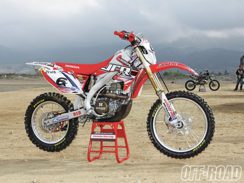 Red and White Dirt Bike — Outdoor
