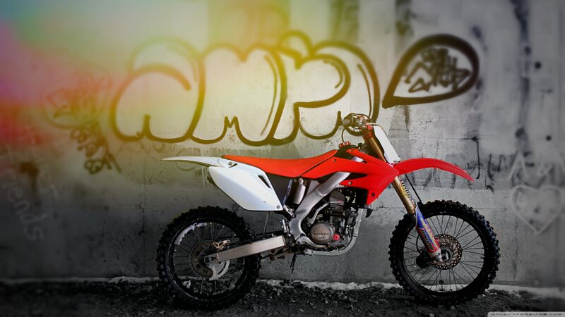 Red and White Dirt Bike — Urban