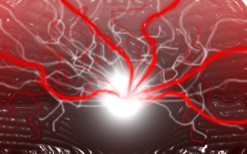 Red and White Energy Burst — Dramatic