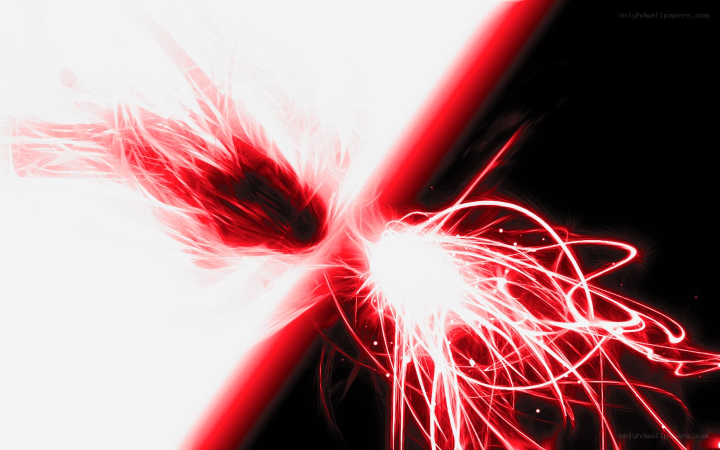 red and white energy burst